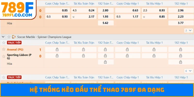 Hệ thống kèo đấu thể thao 789F đa dạng