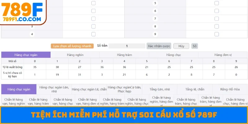 Tiện ích miễn phí hỗ trợ soi cầu xổ số 789F